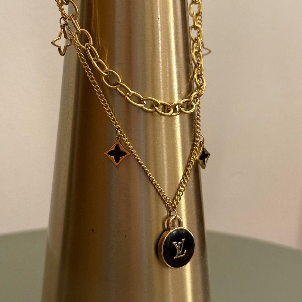 *SOLD* Authentic Louis Vuitton Pendant on a Gold Chain Necklace